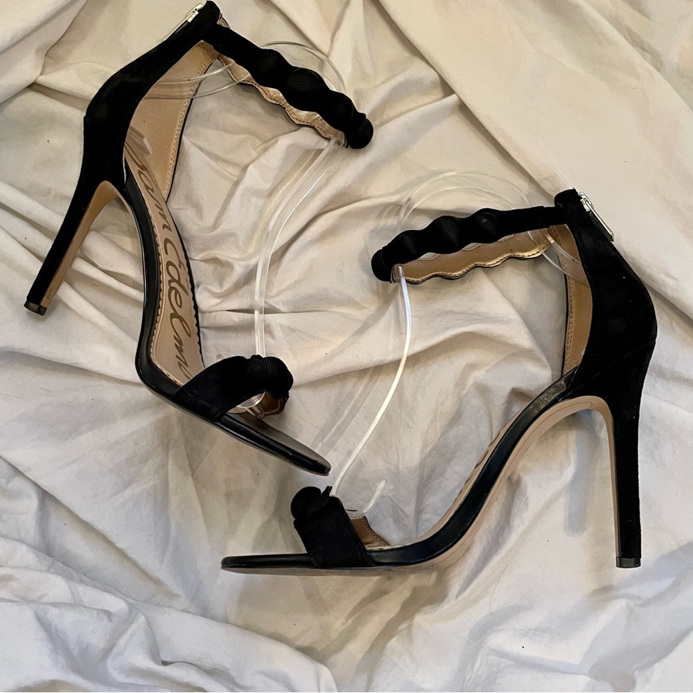 Sam Edelman Addison Black Suede Zipper Back Stiletto Heel Women’s Size 9 - Picture 9 of 15